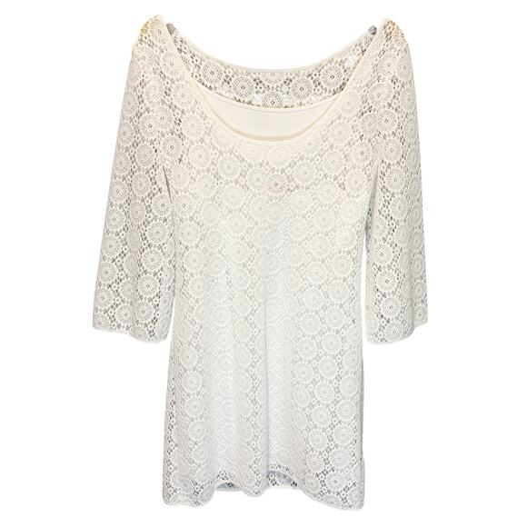 Lilly Pulitzer White Lace Topanga Dress - size Large - Picture 3 of 6